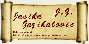 Jasika Gazikalović vizit kartica